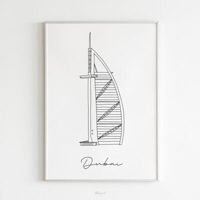 Dubai-Poster – A4/A3-Papier/40 x 60 cm