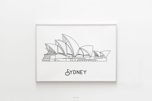 Affiche Sydney - Papier A4 / A3 / 40x60cm