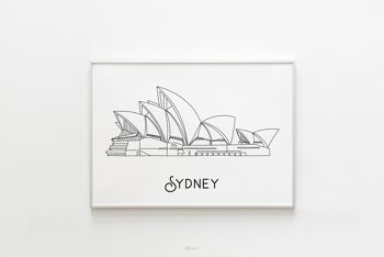 Affiche Sydney - Papier A4 / A3 / 40x60cm 1