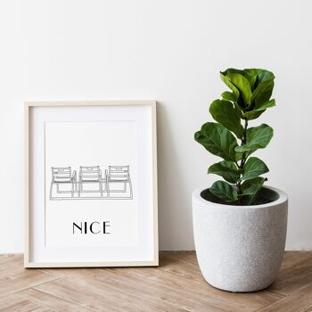 Affiche Nice - Papier A4 / A3 / 40x60 4