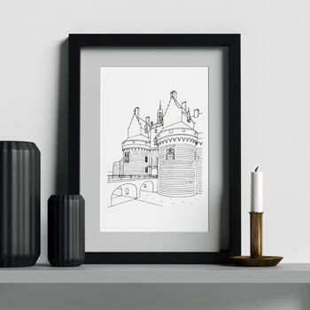 Affiche Nantes - Château des ducs de Bretagne - Papier A4 / A3 / 40x60 4