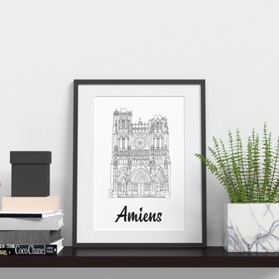 Amiens Poster - Paper A4 / A3 / 40x60