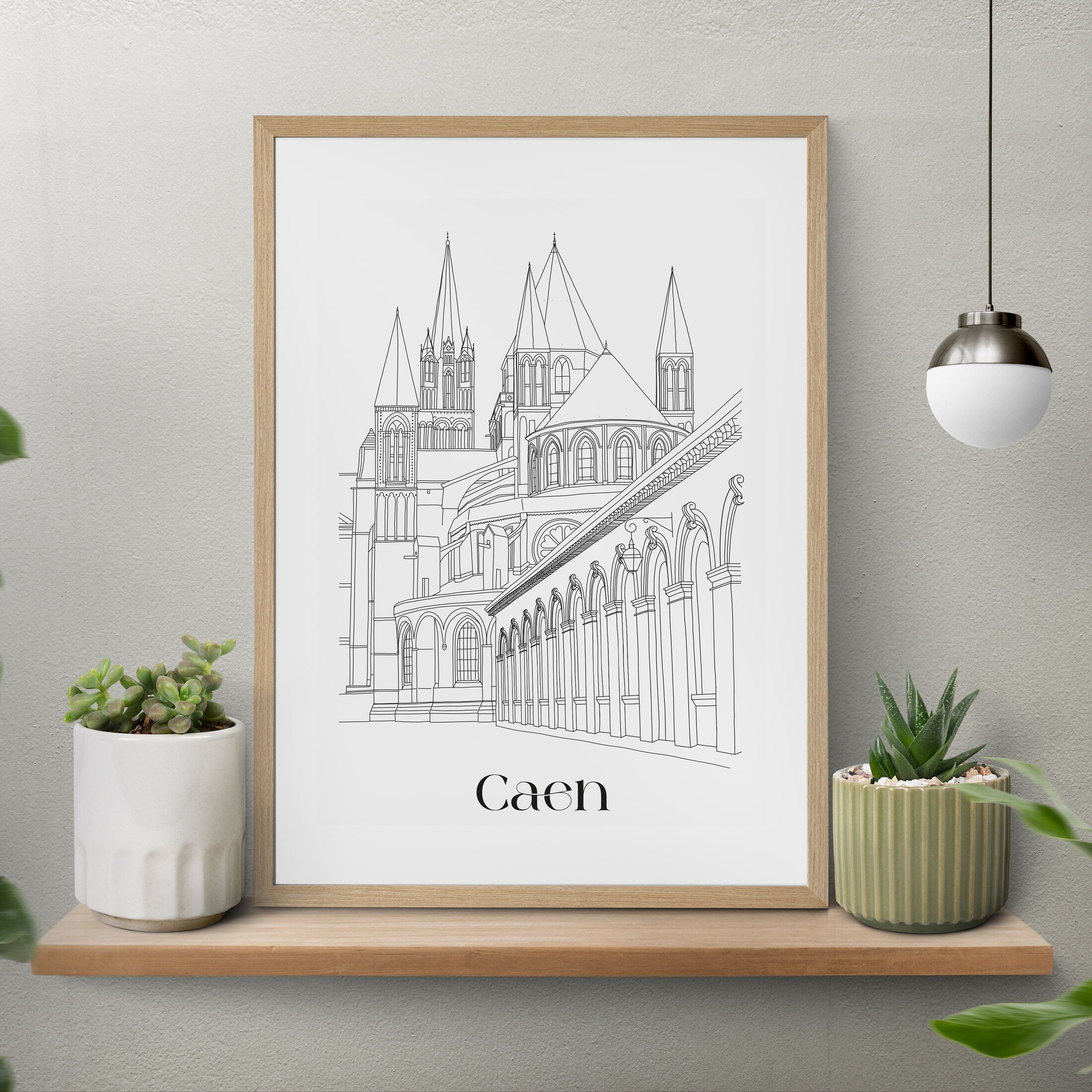 Poster Caen - Carta A4 / A3 / 40x60