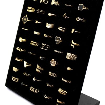 Best seller kit 50 anillos oro negro blanco Navidad