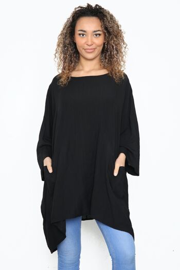 Top uni oversize avec poches 4