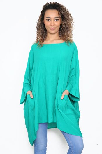 Top uni oversize avec poches 8