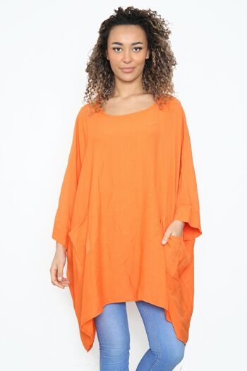 Top uni oversize avec poches 9