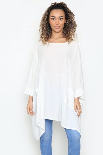 Top uni oversize avec poches 10