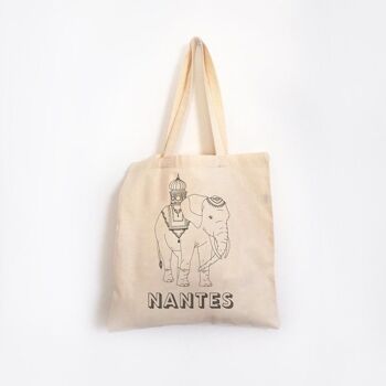 Eléphant Nantes - Tote Bag en coton 1