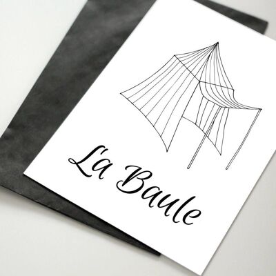 Postkarte La Baule - Strandhütte