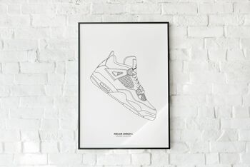 Affiche Sneakers - Nike Air Jordan 4 - Papier A4 / A3 / 40x60 1