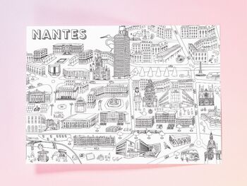 Nantes  - Affiche ou coloriage - A3 Papier 1