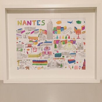 Nantes  - Affiche ou coloriage - A3 Papier 4