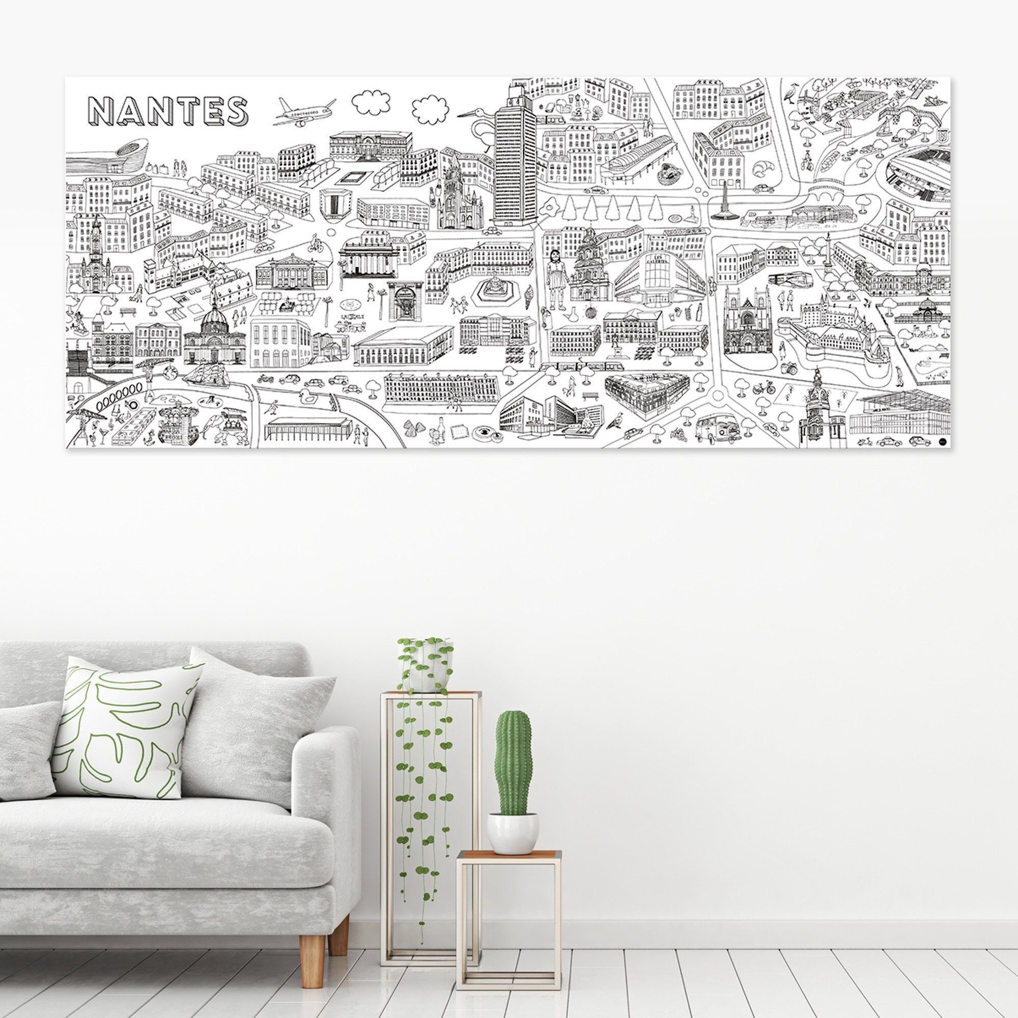 Gigante para colorear Nantes - Papel 56x135cm