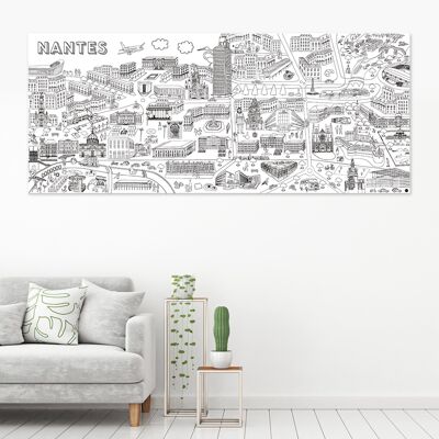 Coloriage géant Nantes - Papier 56x135cm