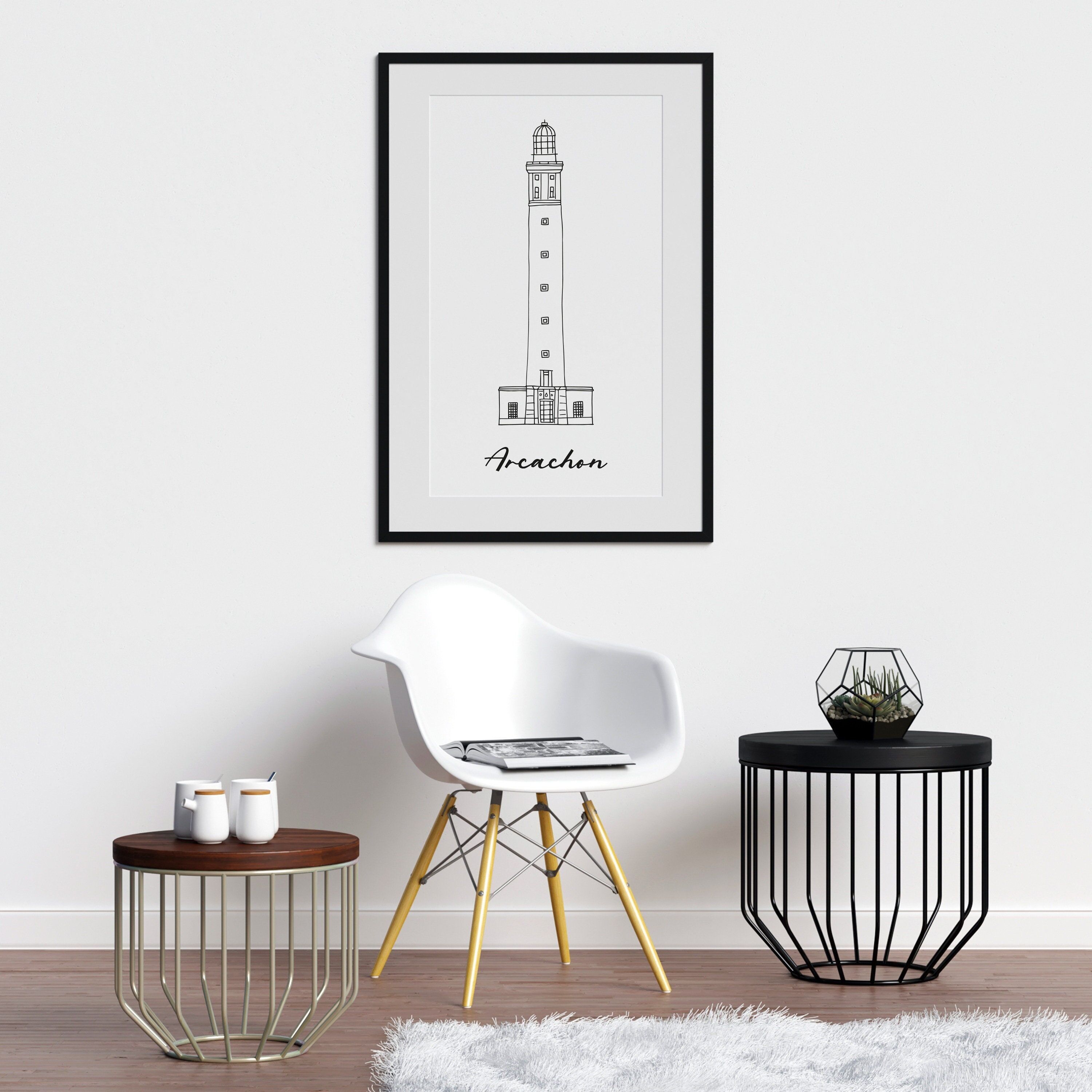 Póster Arcachón - Papel A4 / A3 / 40x60