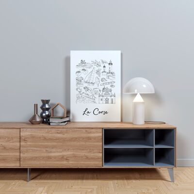Póster Córcega - Papel A4 / A3 / 40x60