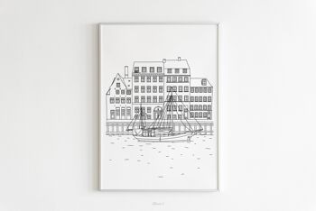 Affiche Copenhague - Papier A4 / A3 / 40x60cm 2