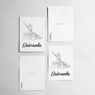 Cartolina Guérande - Lavoratore di sale