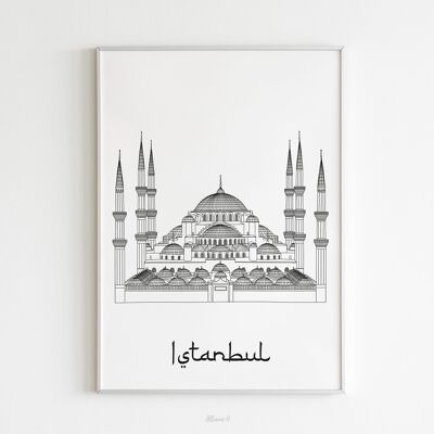 Affiche Istanbul - Papier A4 / A3 / 40X60