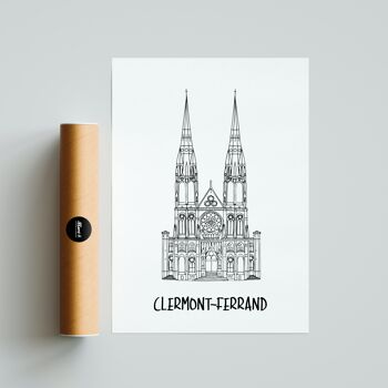 Affiche Clermont-Ferrand - Papier A4 / A3 / 40X60 3