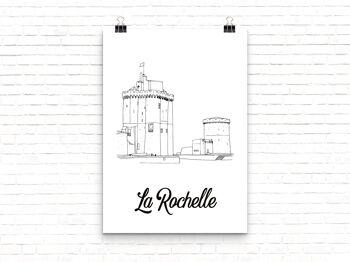 Affiche La Rochelle -  Papier A4 / A3 / 40X60 1