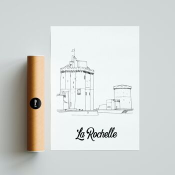Affiche La Rochelle -  Papier A4 / A3 / 40X60 3