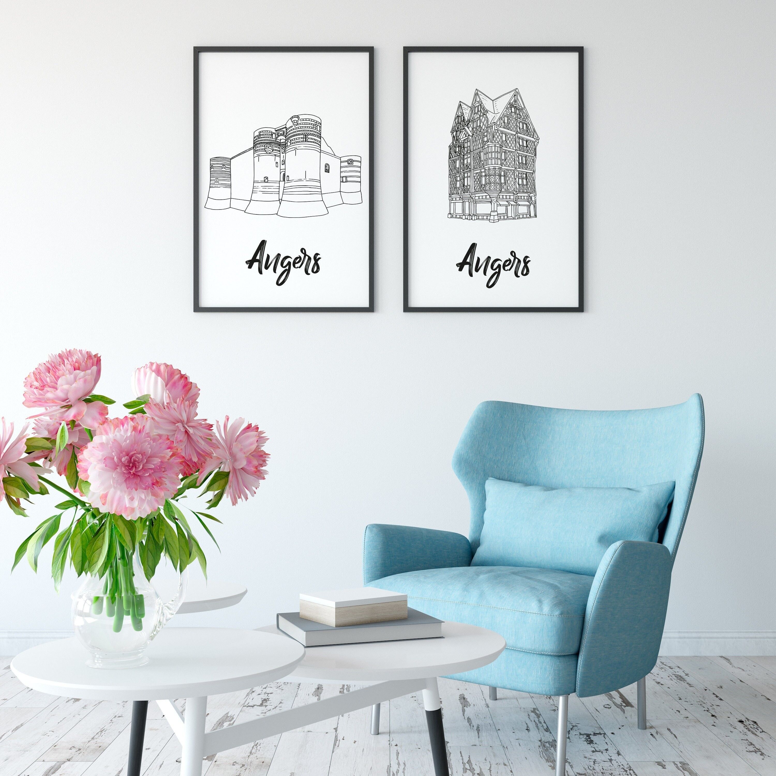 Poster Angers - Carta A4 / A3 / 40x60