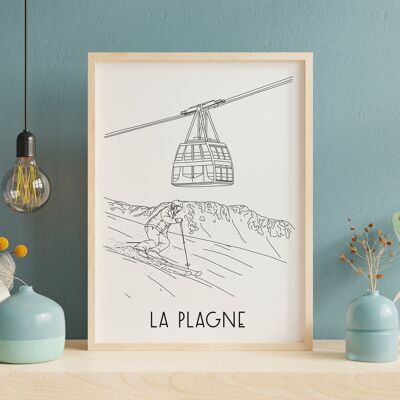 Plakat La Plagne - Papier A4 / A3 / 40X60