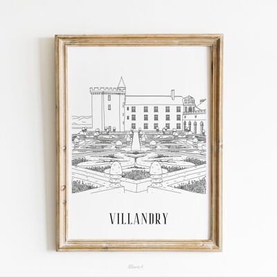 Poster Villandry - Carta A4 / A3 / 40X60