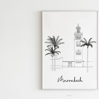 Affiche Marrakech - Papier A4 / A3 / 40X60