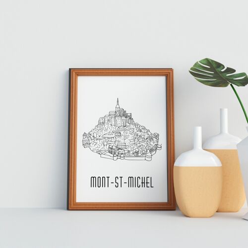 Affiche Mont-Saint-Michel - Papier A4 / A3 / 40X60