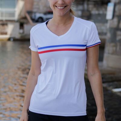 Le tee-shirt running Femme la Championne de France - Blanc