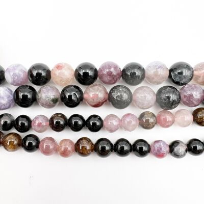 Rang de tourmaline multicolore 6mm