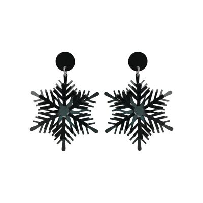 Plexiglas-Schneeflocke-Ohrringe