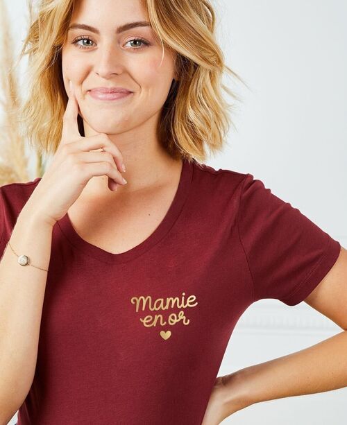 T-shirt Mamie en or (effet doré)