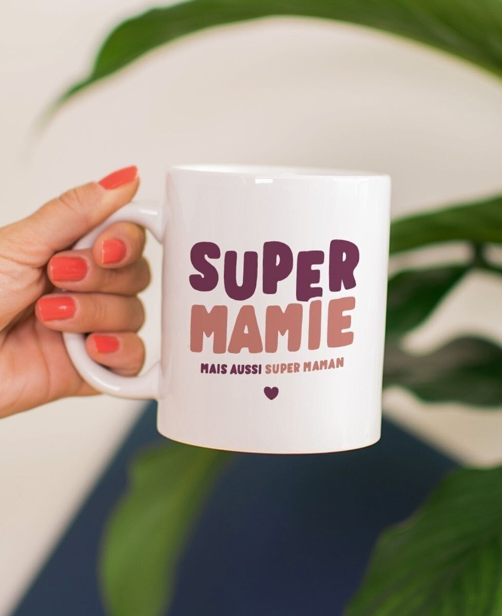 Tazza in ceramica Super nonna ma anche super mamma