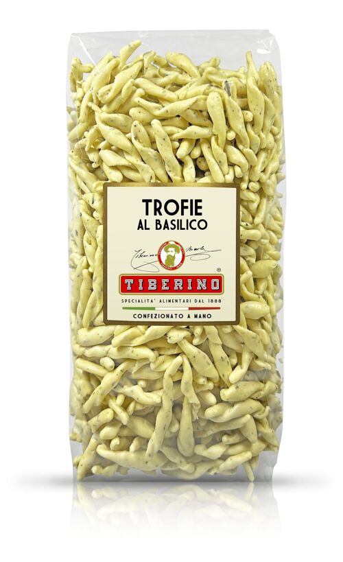 Trofie Pugliesi al basilico pasta di semola di grano duro pregiato 100% italiana - 500g