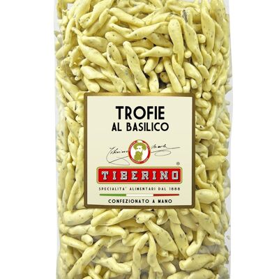 Trofie Pugliesi al Basilico Pasta di Semola di Grano Duro Pregiato 100 % Italiana – 500 g