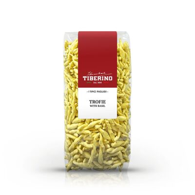 Trofie Pugliesi al basilico pasta di semola di grano duro pregiato 100% italiana - 500g
