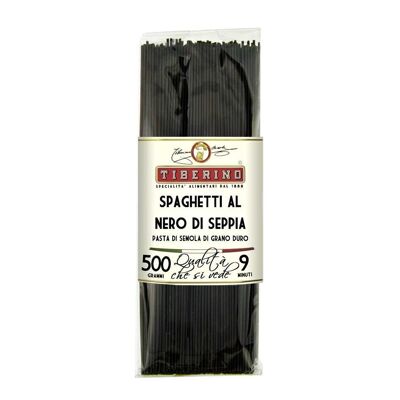 Spaghetti Neri al nero di seppia realizzati con semola di grano duro pregiata - 500g