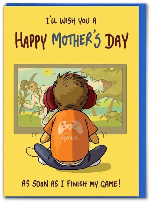 Funny Mother's Day Card - Mummy's Little Gamer