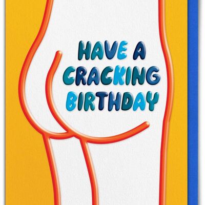 Biglietto d'auguri divertente GOFFRATO - Cracking divertente