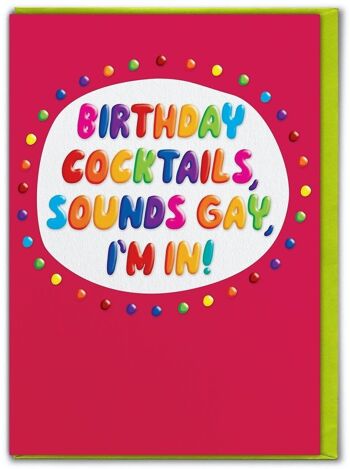 Carte d'anniversaire drôle EMBOSSED - Funny Sounds Gay 1