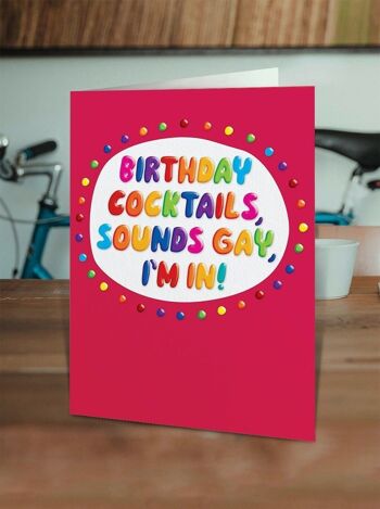 Carte d'anniversaire drôle EMBOSSED - Funny Sounds Gay 2
