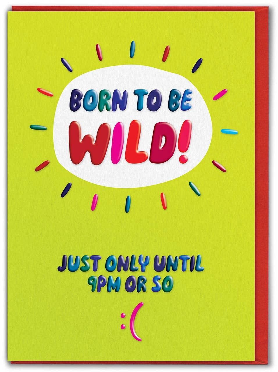 Tarjeta de cumpleaños divertida en relieve - Funny Born To Be Wild