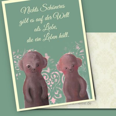 Postkarte "Erdmännchen und die Liebe"