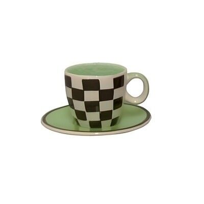 Ceramic espresso cup & saucer