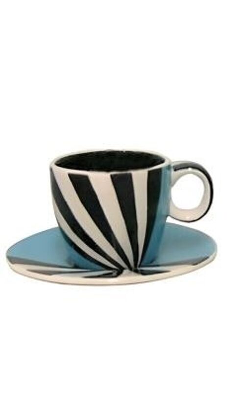 Ceramic espresso cup & saucer