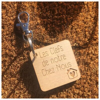 Porte-clefs "les Clefs de notre chez Nous" (Pendaison de crémaillère, déménagement, emménagement, maison)